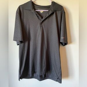 Black with light diamond pattern XL Greg Norman polo shirt